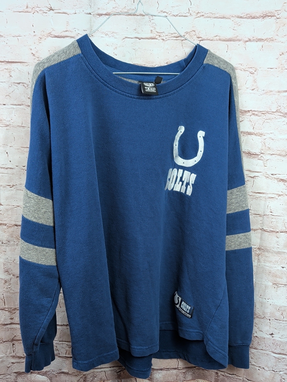 Colts Nfl Blue Crewneck Sweatshirt Vintage Team Style 1x Women's